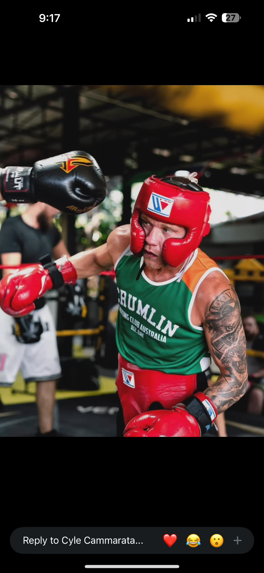 Slipping the jab in sparring